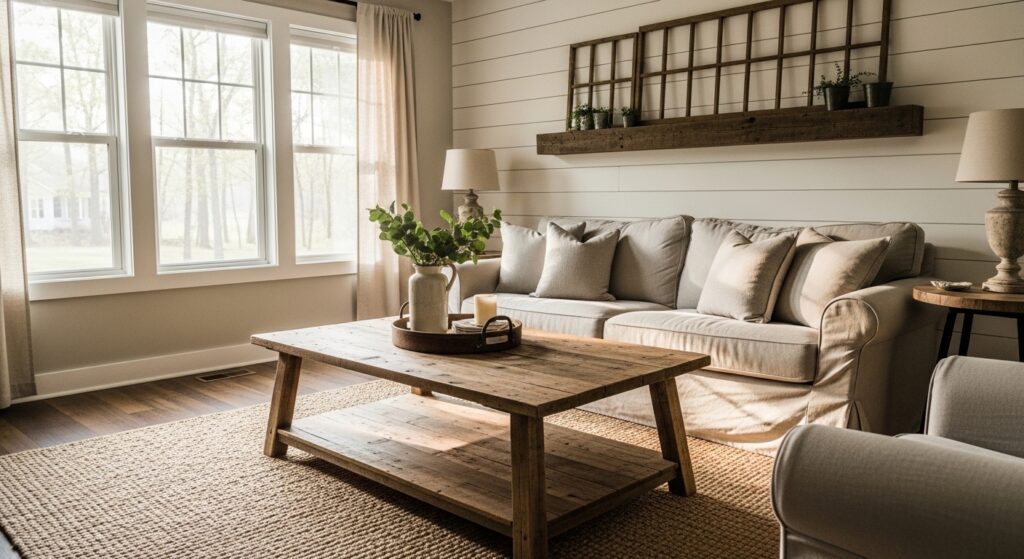 25 Farmhouse Living Room Ideas on a Budget That Look High-End