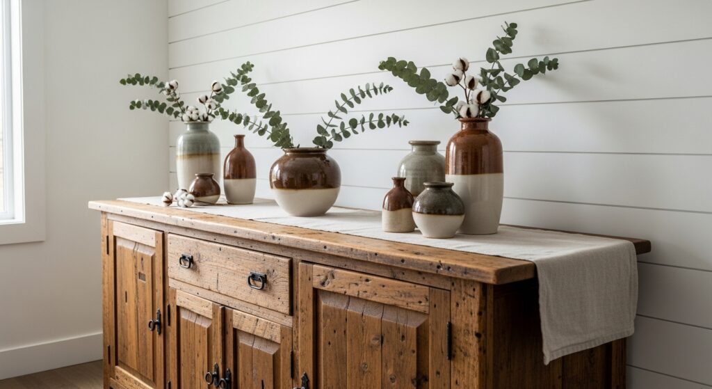 20 Farmhouse Buffet Styling Ideas That Look Straight From a Magazine