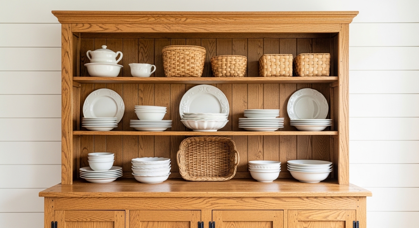 25 Farmhouse Hutch Ideas on a Budget That Look High-End