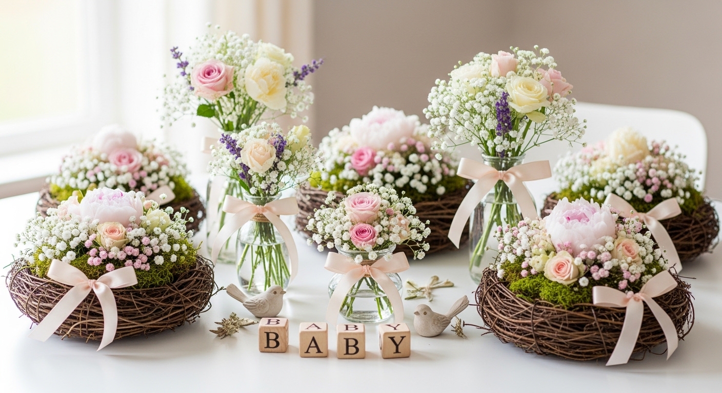 12 Cool Diy Baby in Bloom Centerpieces on a Budget