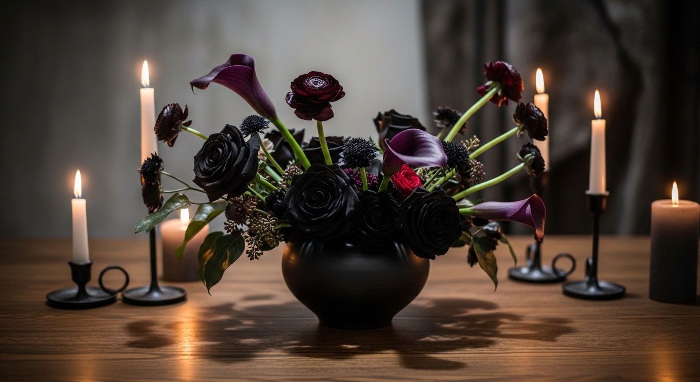 15 Cool Black Floral Centerpieces for Any Occasion