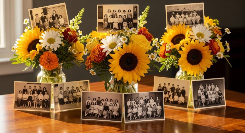 10 Quick Photo Class Reunion Centerpieces That Are Stunning