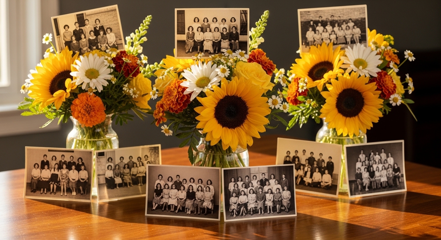 10 Quick Photo Class Reunion Centerpieces That Are Stunning