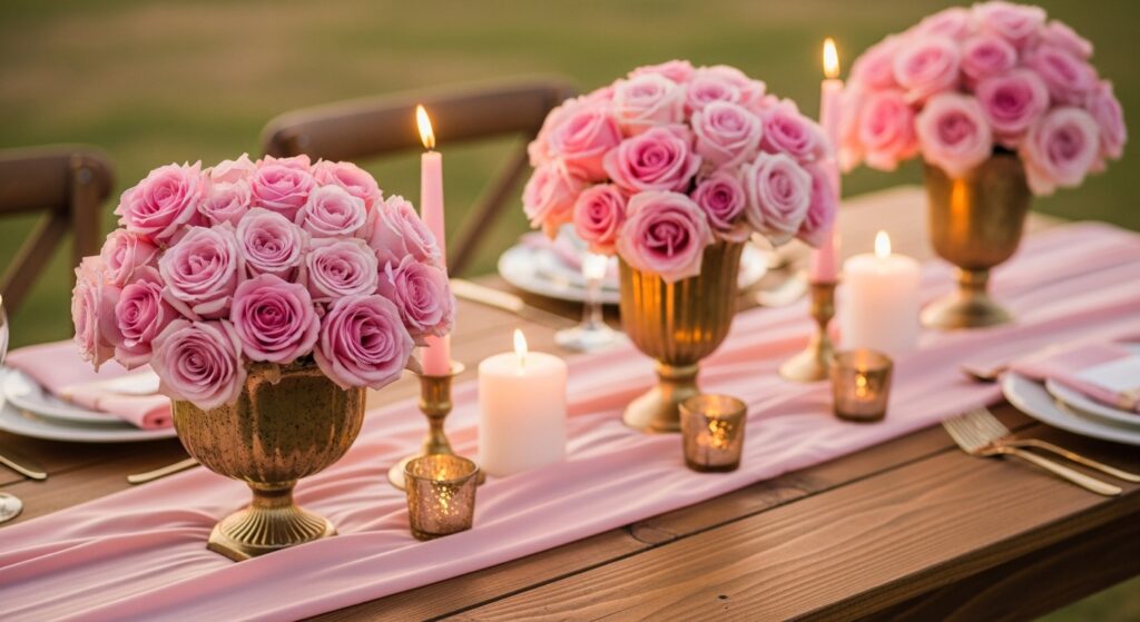 12 Cool Pink and Gold Centerpieces for Any Occasion
