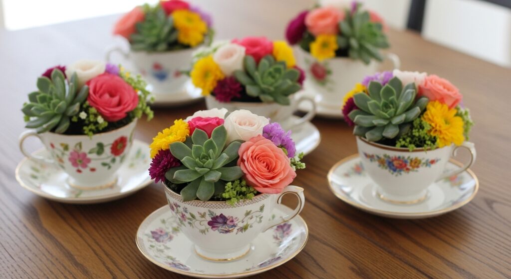 10 Quick Diy Tea Cup Centerpieces on a Budget