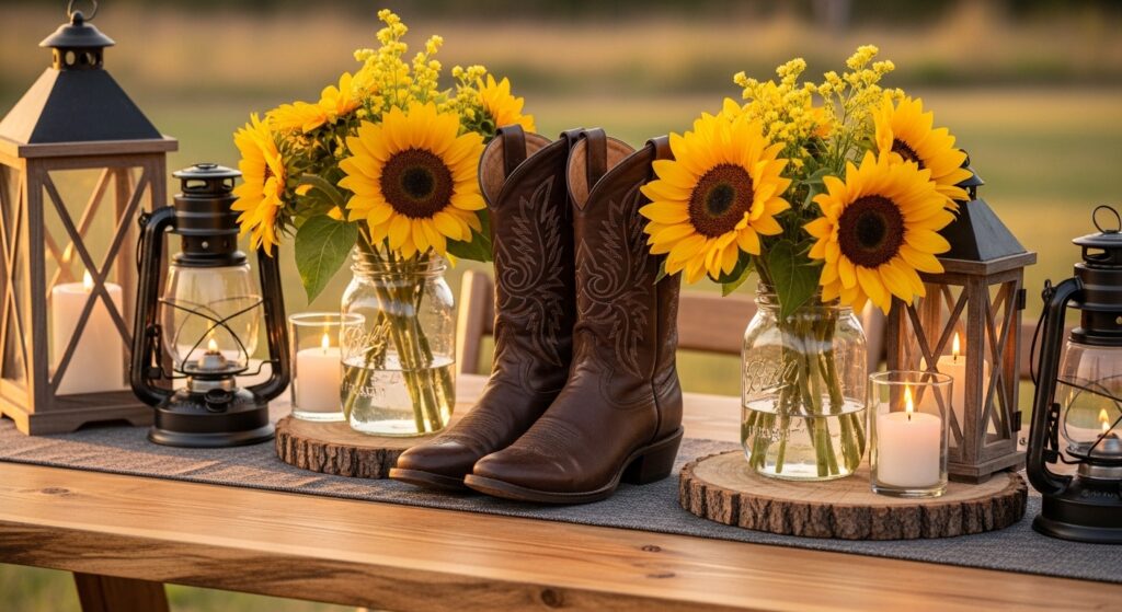 10 Fun Western Table Centerpieces for a Party