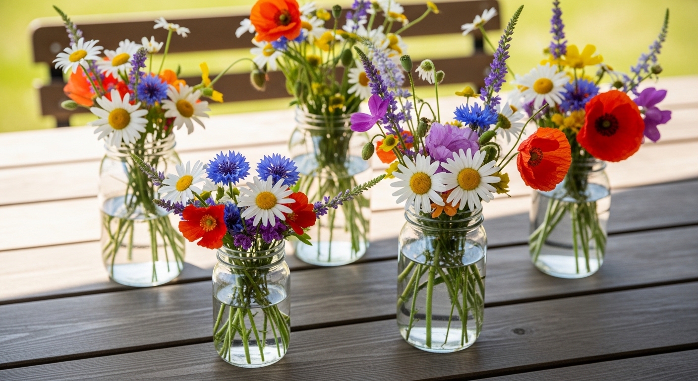 25 Quick Diy Wildflower Centerpieces on a Budget