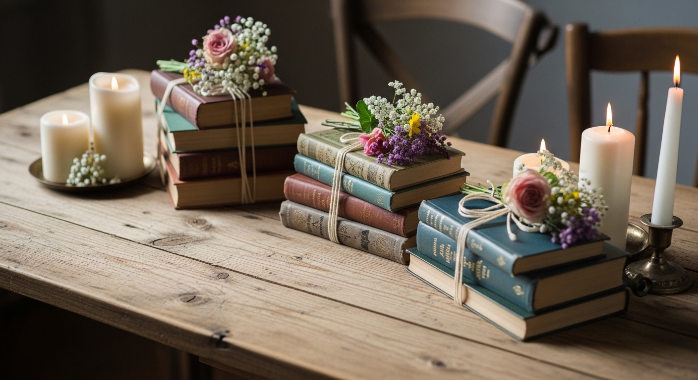 15 Easy Vintage Book Centerpieces for a Party