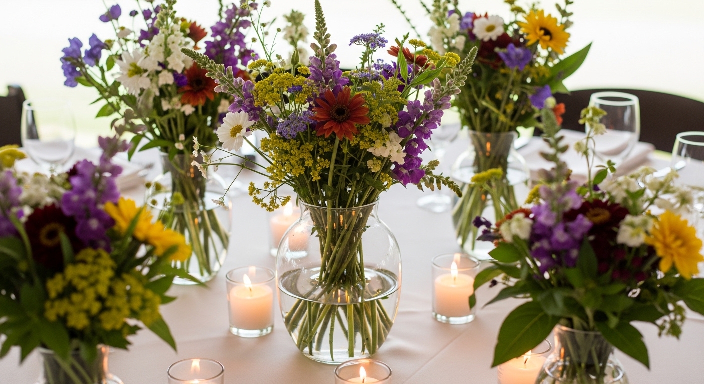 25 Cool Floral Centerpieces for Tables on a Budget