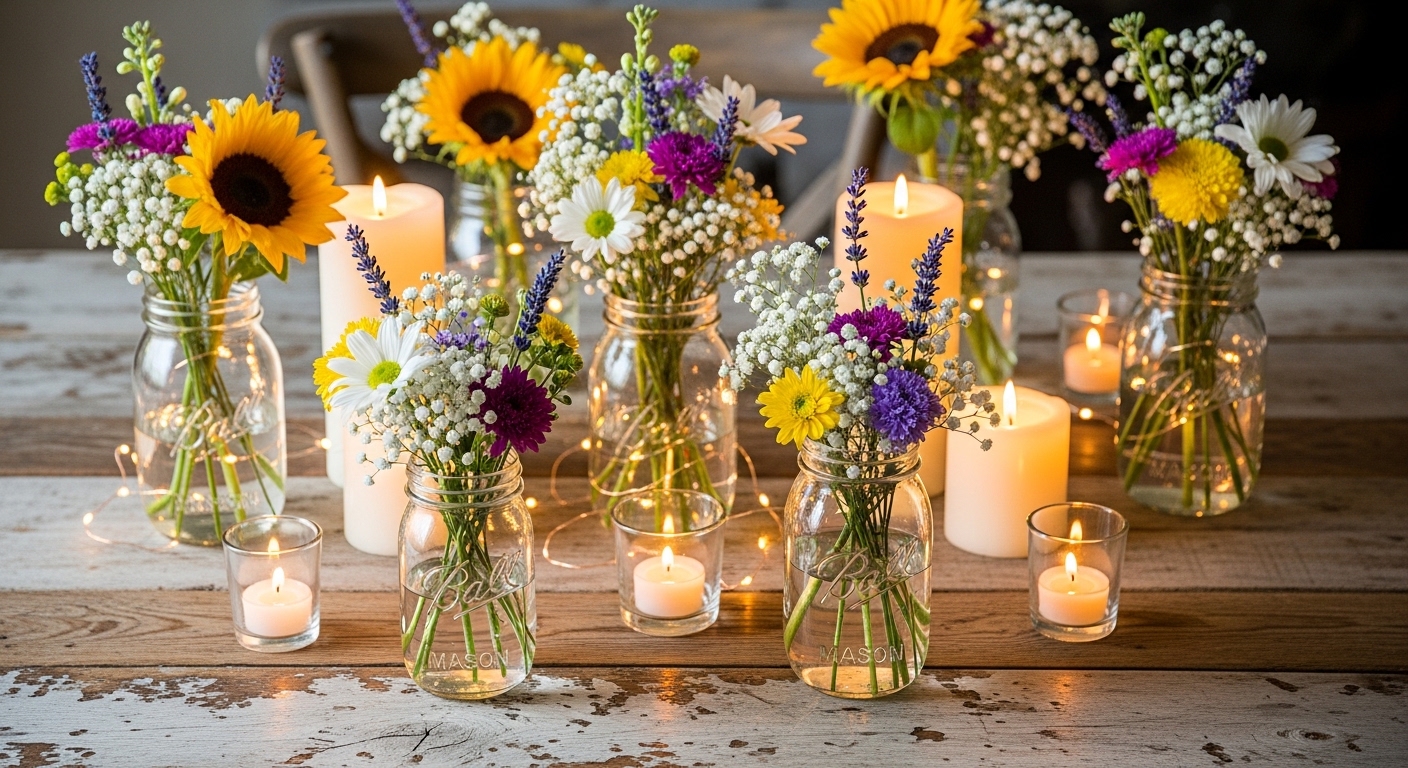 12 Quick Diy Mason Jar Centerpieces for Any Occasion