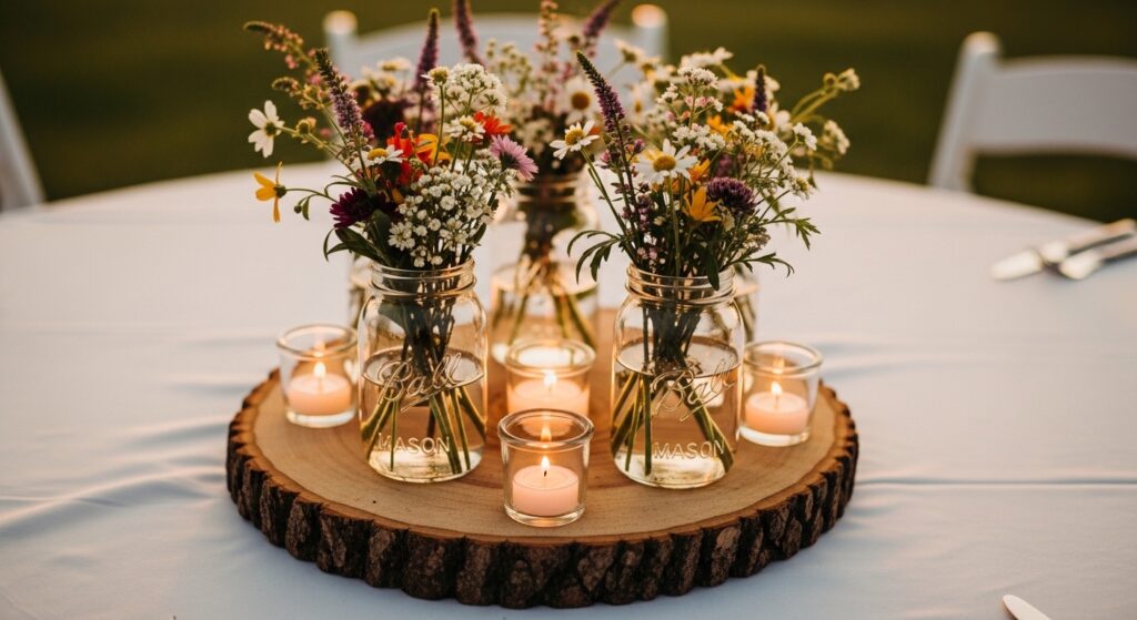 15 Easy Rustic Wedding Centerpieces That Look Expensive