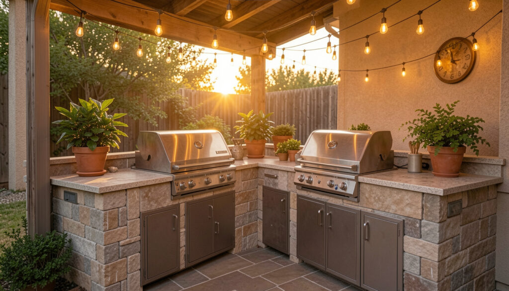 10 Cozy Built In Grill Outdoor Kitchen Designs