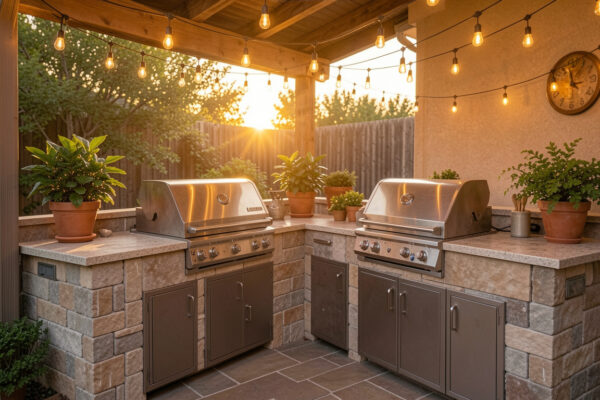 10 Cozy Built In Grill Outdoor Kitchen Designs