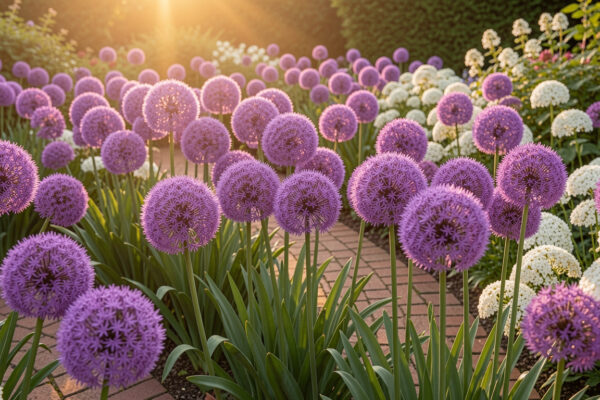 12 Pure Purple Allium Garden Design