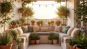 12 Cute Balcony Garden Layout With Seating