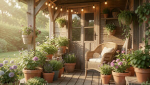 10 Soft Garden Shed Porch Decorating Ideas