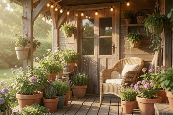 10 Soft Garden Shed Porch Decorating Ideas