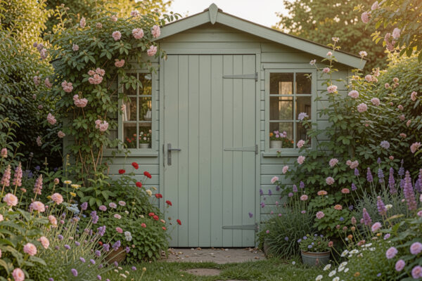 15 Good Sage Green Garden Shed Exterior Ideas