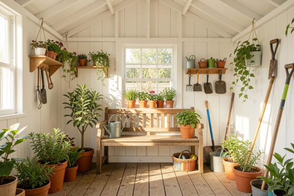 25 Real White Potting Shed Interior Ideas