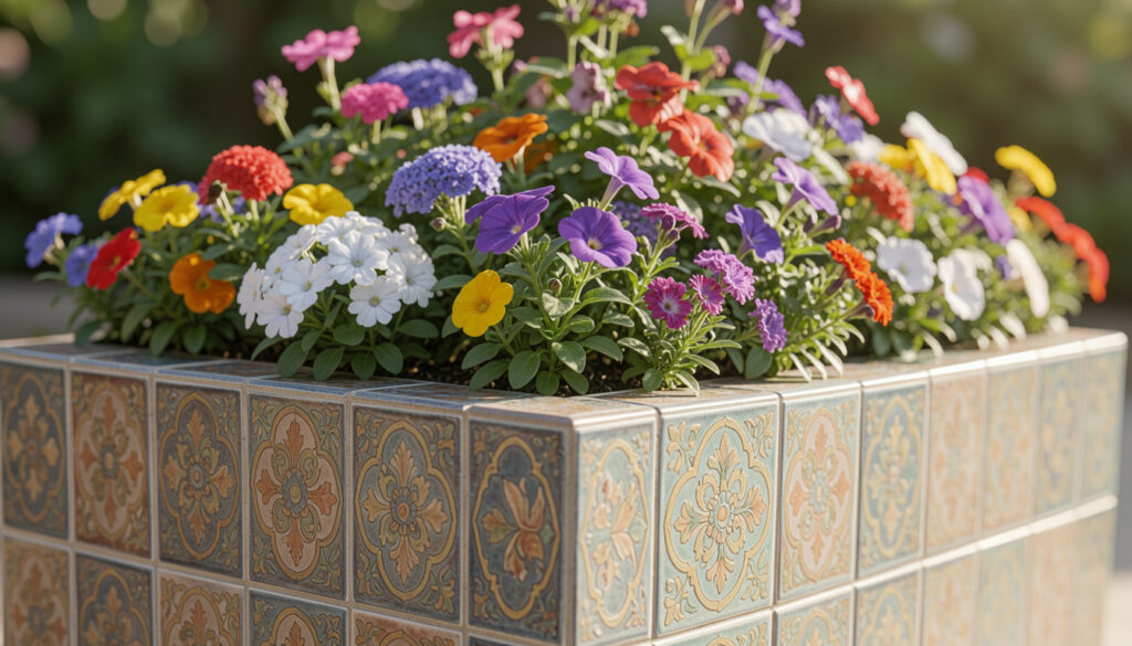 10 Free Outdoor Tiled Planter Design Ideas