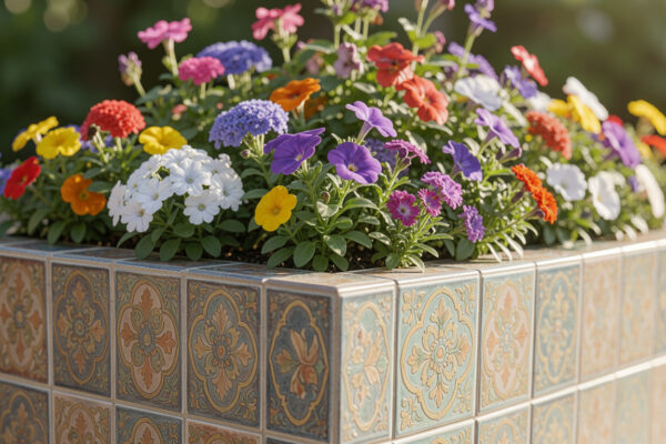 10 Free Outdoor Tiled Planter Design Ideas