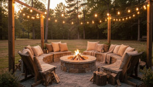 10 Wild Rustic Fire Pit Area Landscaping Ideas