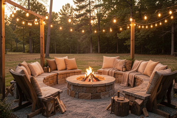 10 Wild Rustic Fire Pit Area Landscaping Ideas