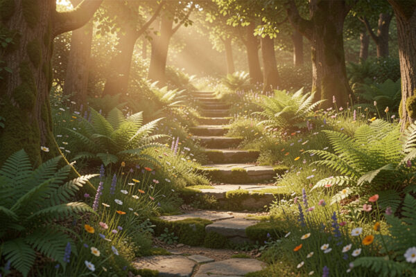 25 Real Woodland Garden Path Ideas