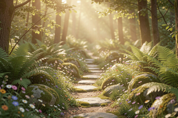10 Soft Low Maintenance Woodland Garden Design