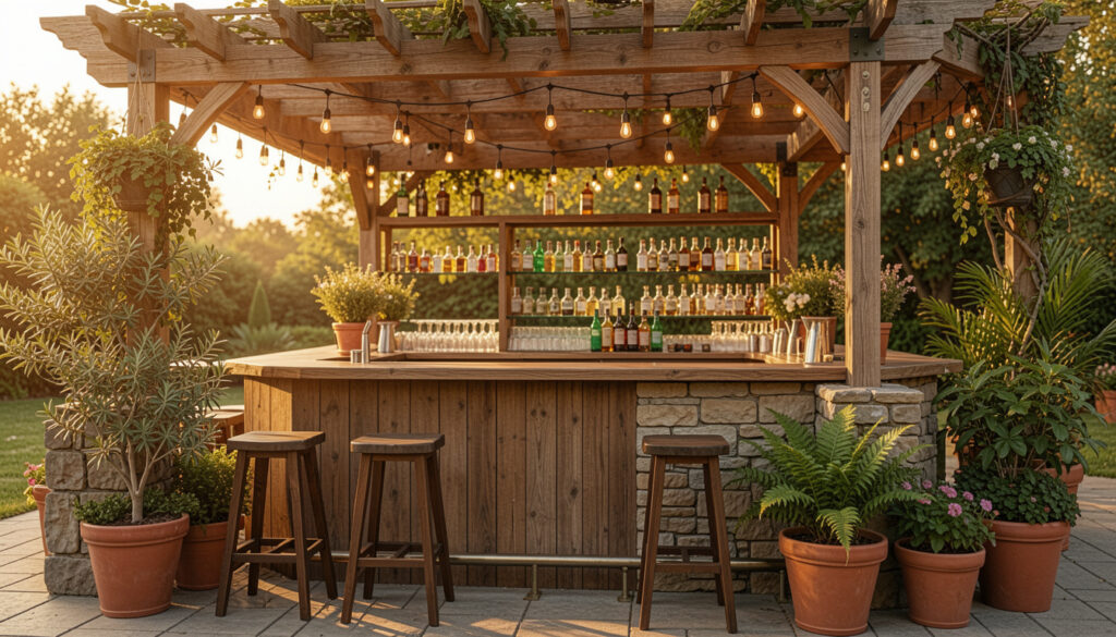 25 Real Outdoor Bar With Pergola Ideas