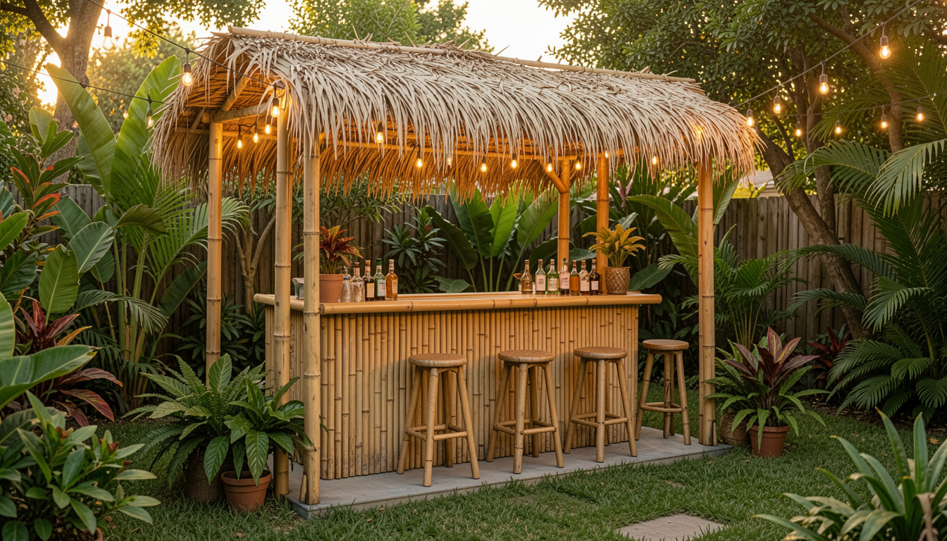 10 Soft Backyard Tiki Bar Ideas