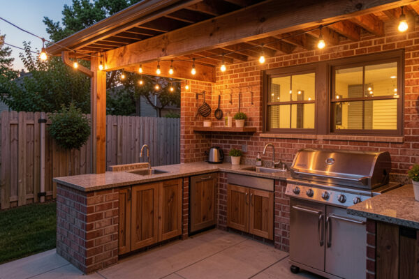 25 Chic Backyard Kitchen With Grill And Sink Ideas