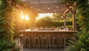 25 Chic Outdoor Bar With Pergola Ideas