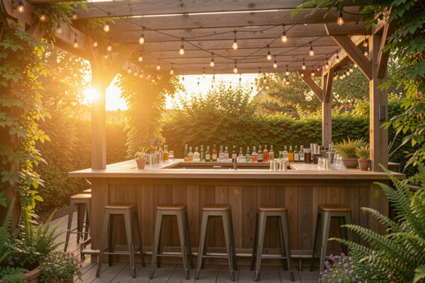 25 Chic Outdoor Bar With Pergola Ideas