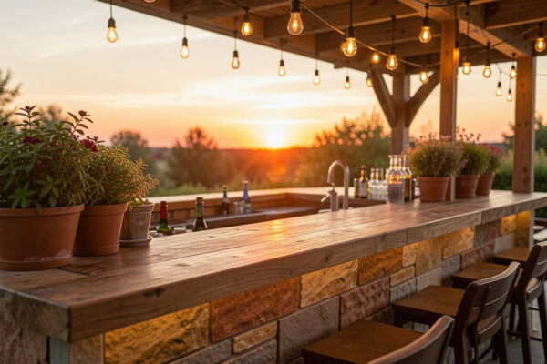 12 Pure Outdoor Bar Countertop Material Ideas