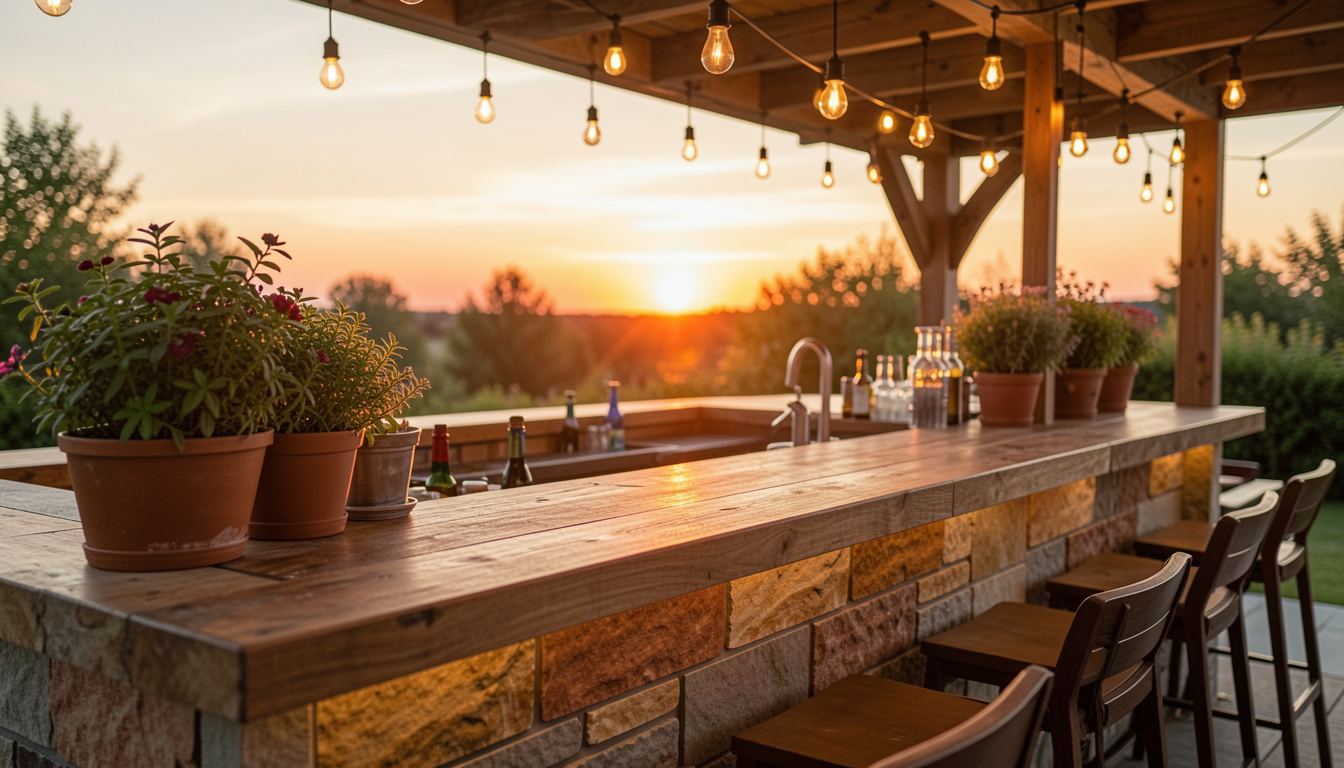 12 Pure Outdoor Bar Countertop Material Ideas