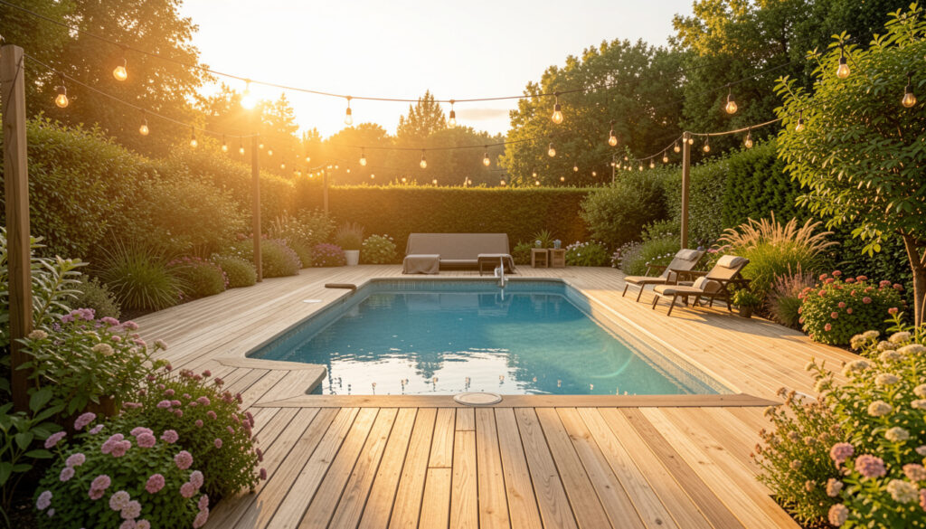 20 Rich Above Ground Pool Deck And Landscaping Ideas