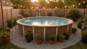 25 Slim Cheap Above Ground Pool Landscaping Ideas