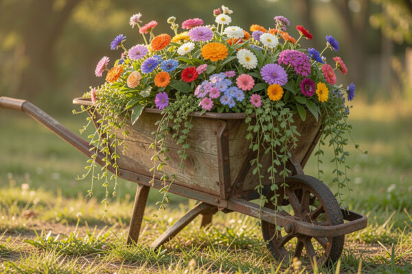 10 Free Old Wheelbarrow Garden Planter Ideas