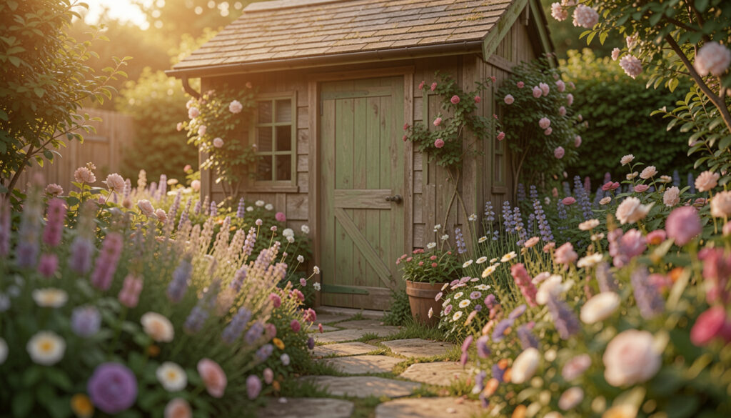 10 Soft Garden Shed Landscaping Ideas