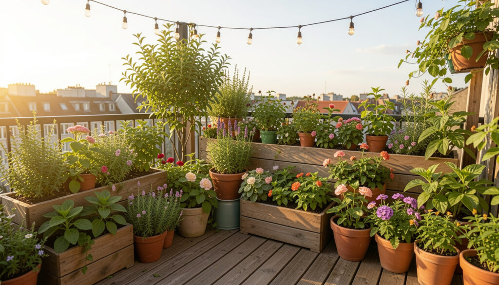 12 Pure Rooftop Container Garden Design Ideas