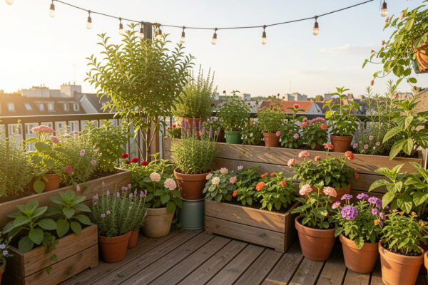 12 Pure Rooftop Container Garden Design Ideas