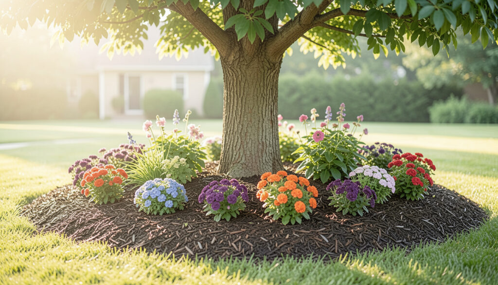 25 Slim Mulch Landscaping Around Trees