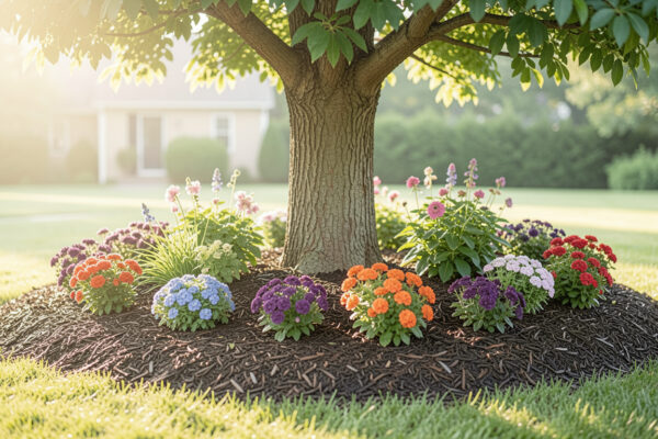 25 Slim Mulch Landscaping Around Trees