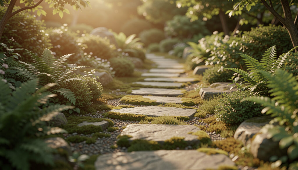 25 Real Stone Garden Path Ideas