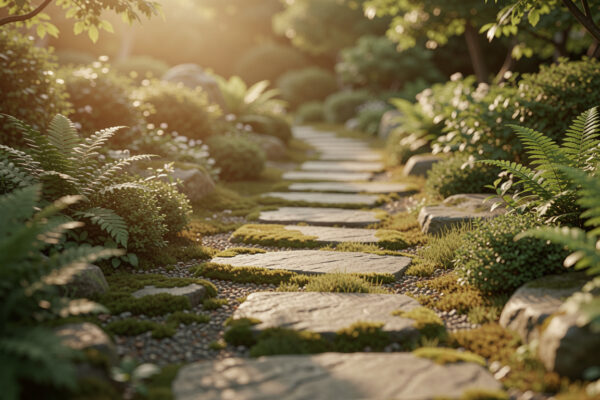 25 Real Stone Garden Path Ideas