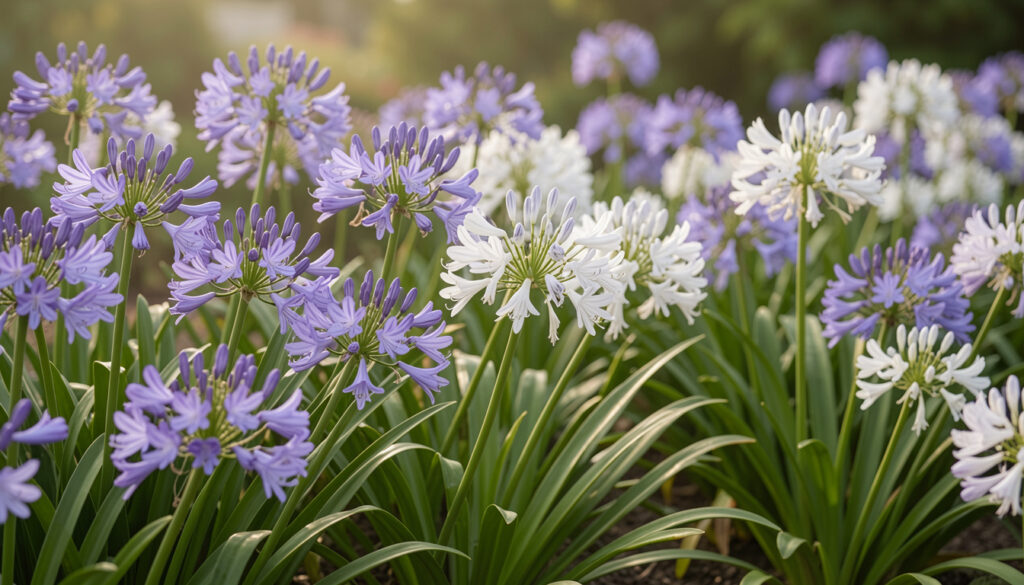20 Rich Agapanthus Border Garden Design Ideas