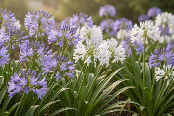 20 Rich Agapanthus Border Garden Design Ideas