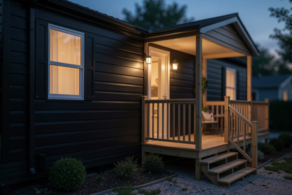 25 Cool Black Mobile Home Exterior For Small Spaces