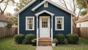 25 Cool Dark Blue Home Exterior For Small Spaces
